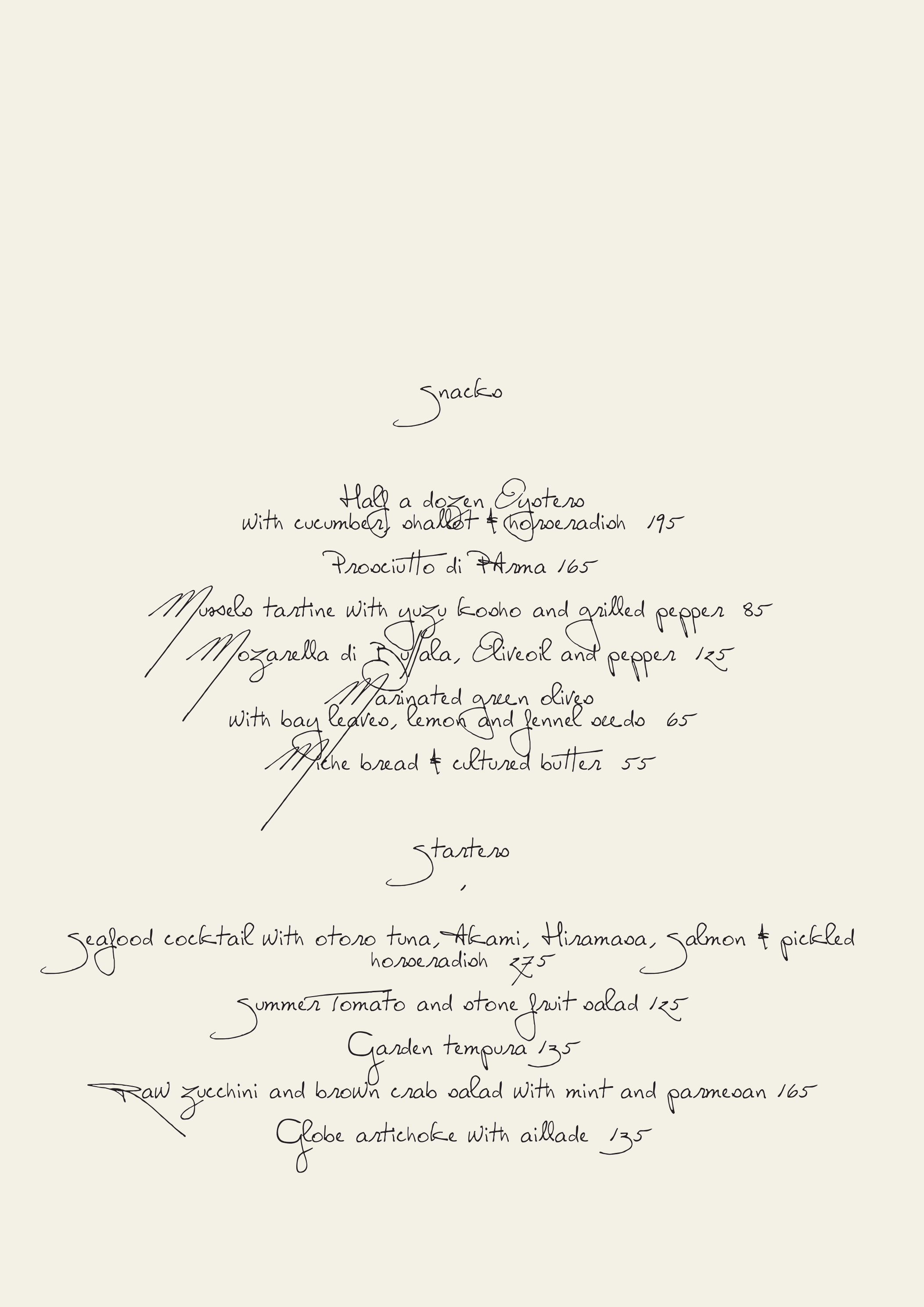 Daphne lunch menu page 1