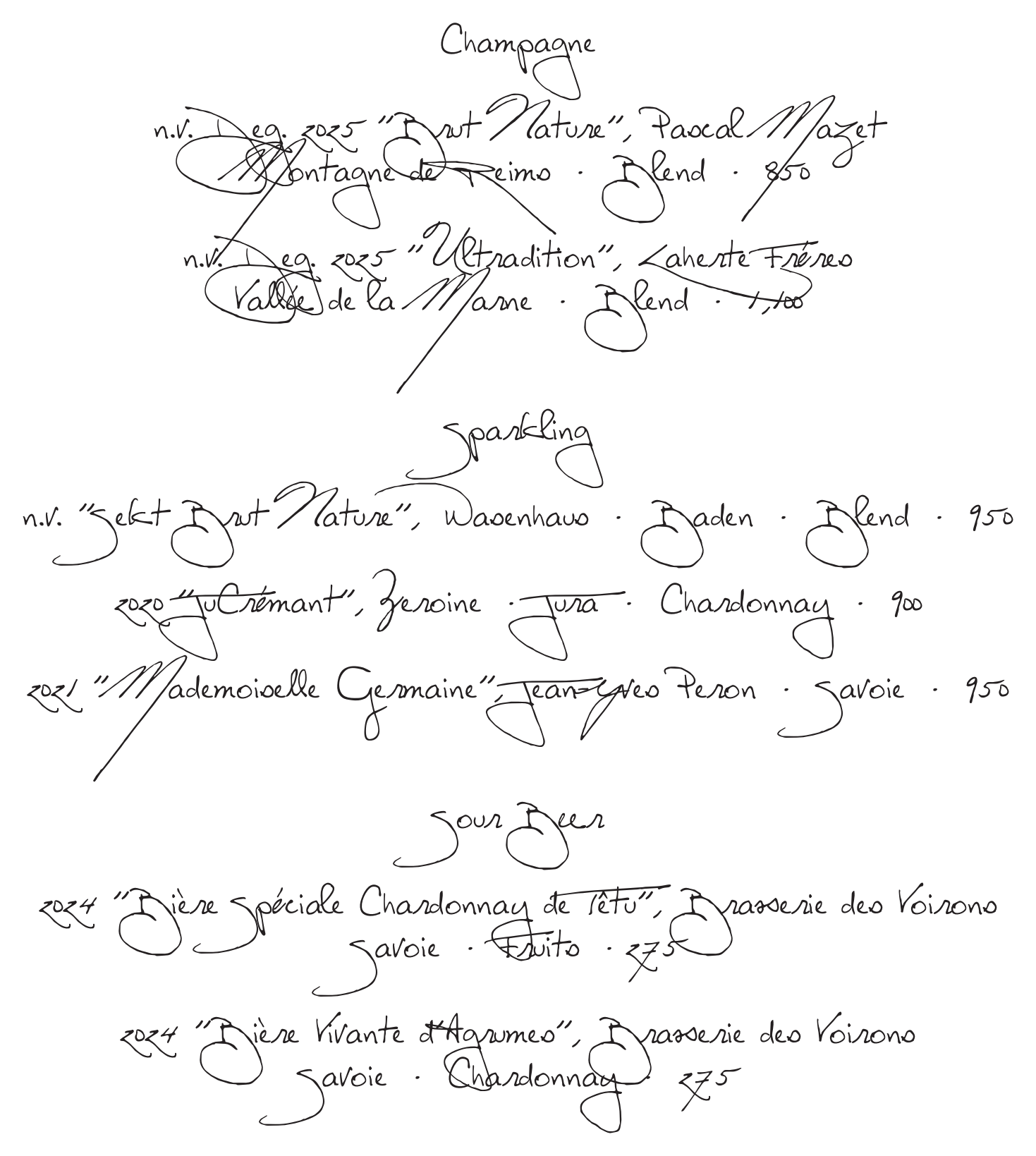 Daphne wine page 1